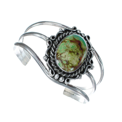 Genuine Navajo Kingman Turquoise Sterling Silver Cuff Bracelet NN20516